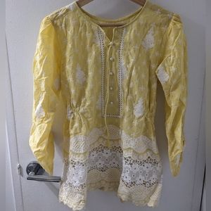 Yellow eid tunic kurta xs